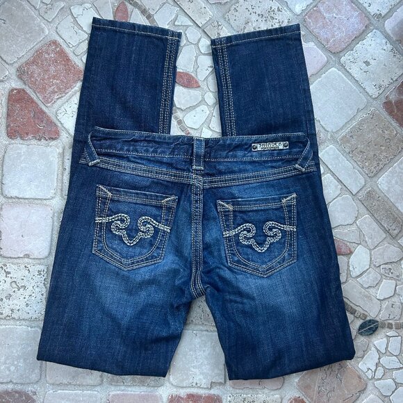 ReRock Express Women's Skinny Jeans Embroidered sz 6 - Picture 1 of 5